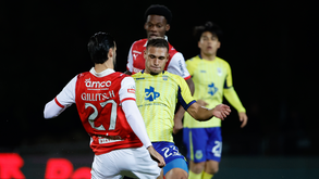 Dylan Nandín, avançado do Arouca, durante o jogo contra o Sp. Braga