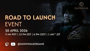Evento de lançamento The Blood of Dawnwalker a 28 de abril.
