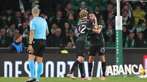 Hjulmand e Gonçalo Inácio lado a lado