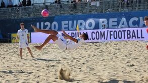 Seleção sub-20 esmaga Inglaterra na estreia na Euro Beach Soccer Cup