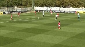Os jogadores de Sporting e Benfica em ação