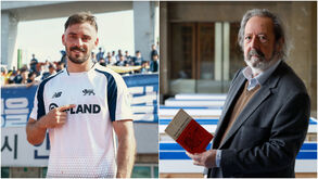 Francisco Geraldes (à esquerda) e José Pacheco Pereira (à direita) conversaram sobre liberdade, política e desporto em entrevista a Record