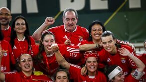 Paulo Almeida, treinador do Benfica, celebra conquista da Taça de Portugal