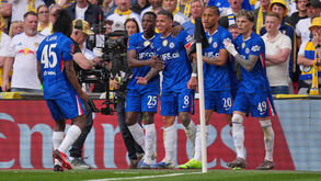 Jogadores do Chelsea a celebrar 