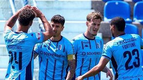 Jogadores do Vizela festejam