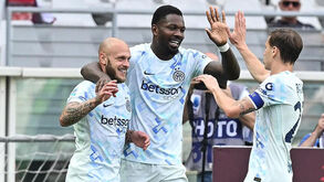 Jogadores do Inter a celebrar 