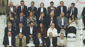 Rui Costa e Frederico Varandas praticamente lado a lado na final da Taça de Portugal de futsal