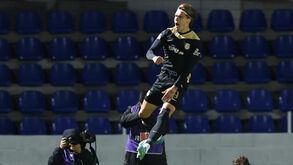 Marezi no festejo do golo ao Arouca