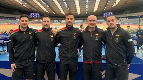 Marcos Freitas, Tiago Apolónia e João Geraldo no Mundial de Ténis de Mesa