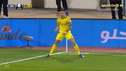 GOLO! Al Nassr, Cristiano Ronaldo aos 15', Al Okhdood 0-1 Al Nassr