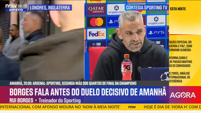 Rui Borges e as preocupações de Gyökeres com o relvado do Emirates: «Estou preocupado é com o que o Luis me vai dizer...»