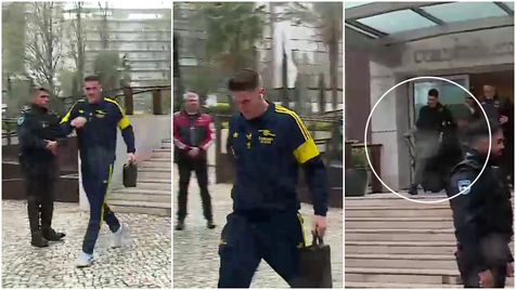 Da loucura com Gyökeres à quase queda de Arteta: o momento em que a comitiva do Arsenal deixou o hotel rumo a Alvalade
