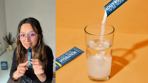 Hidratação 100% real, com eletrólitos e prebióticos, sem adição de açúcares