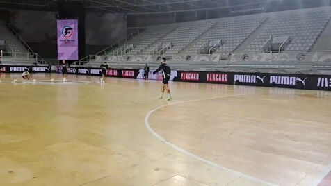 As imagens do treino do Sporting antes da meia-final da Taça de Portugal de futsal