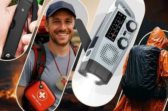 Kit de sobrevivência para falhas de energia, primeiros socorros e atividades ao ar livre