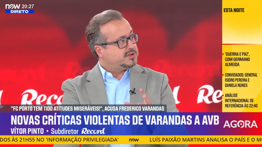 Subdiretor de Record comenta as declarações de André Villas-Boas