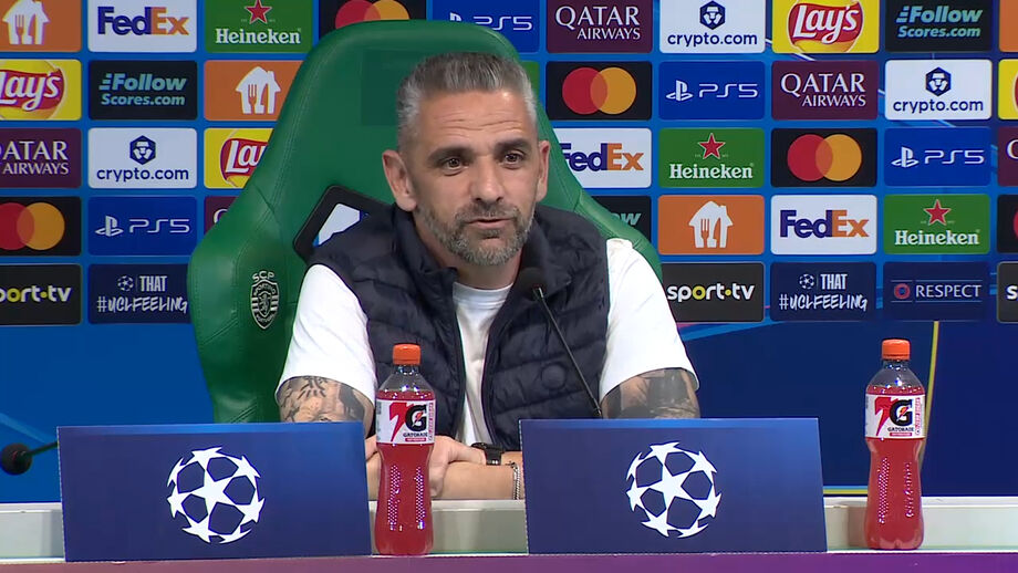 Treinador do Sporting convidado a comentar as declarações do treinador do Benfica
