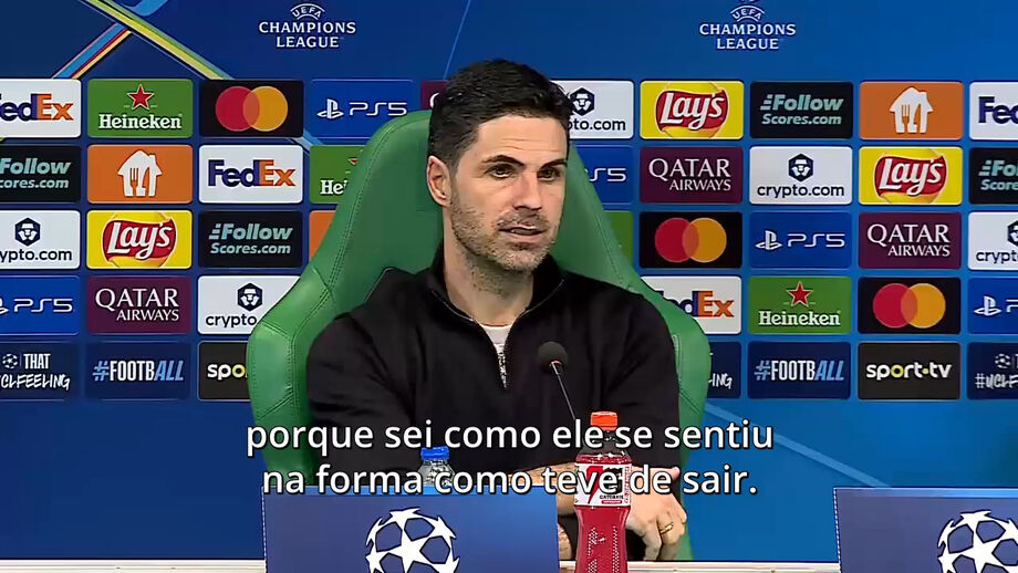 Treinador do Arsenal foi convidado a comentar volta que o avançado deu ao relvado após o apito final