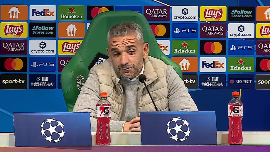 Treinador leonino questionado sobre a possibilidade de a turma de Alvalade voltar a vencer no Emirates