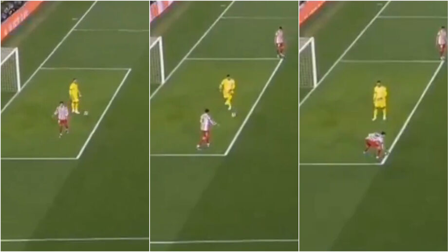 O momento do lance polémico no Barcelona-At. Madrid