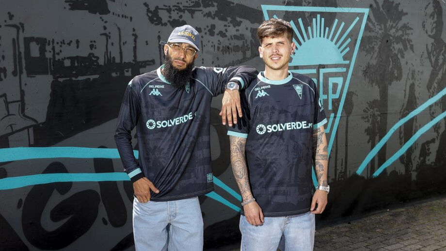 Rapper Kappa Jotta e artista urbano DISH falaram a Record sobre a nova camisola do Estoril 