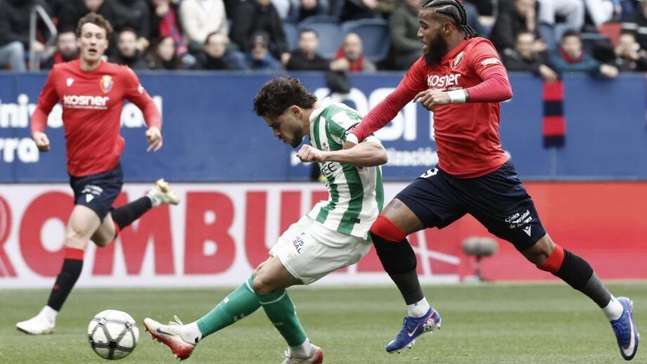 Betis e Osasuna não foram além de um empate