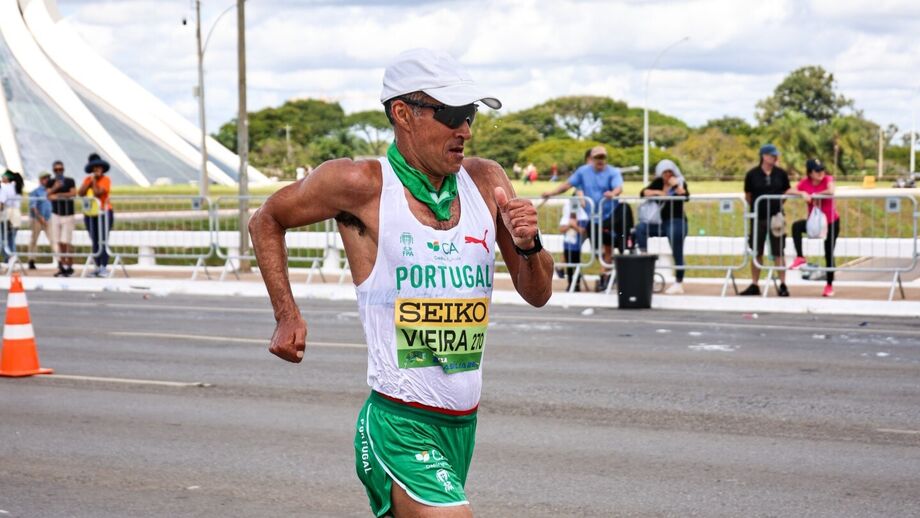 João Vieira e Eduardo Camarate no Mundial de marcha de seleções