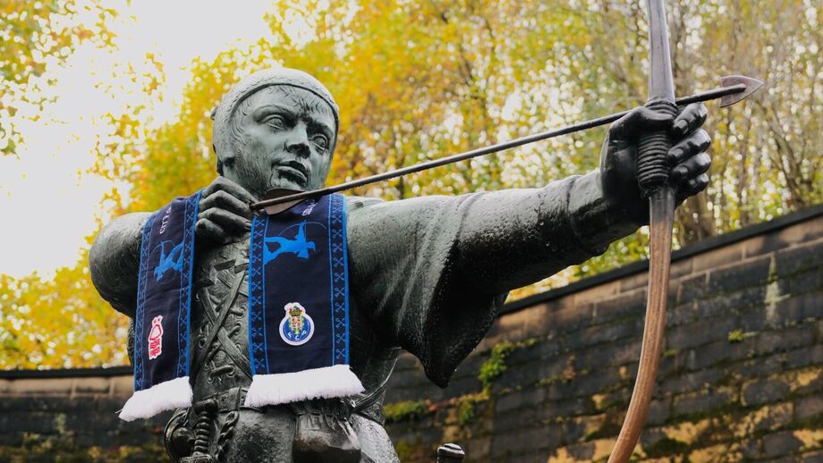 A lenda de Robin Hood é associada a Nothingham, que volta a receber o FC Porto esta quinta-feira