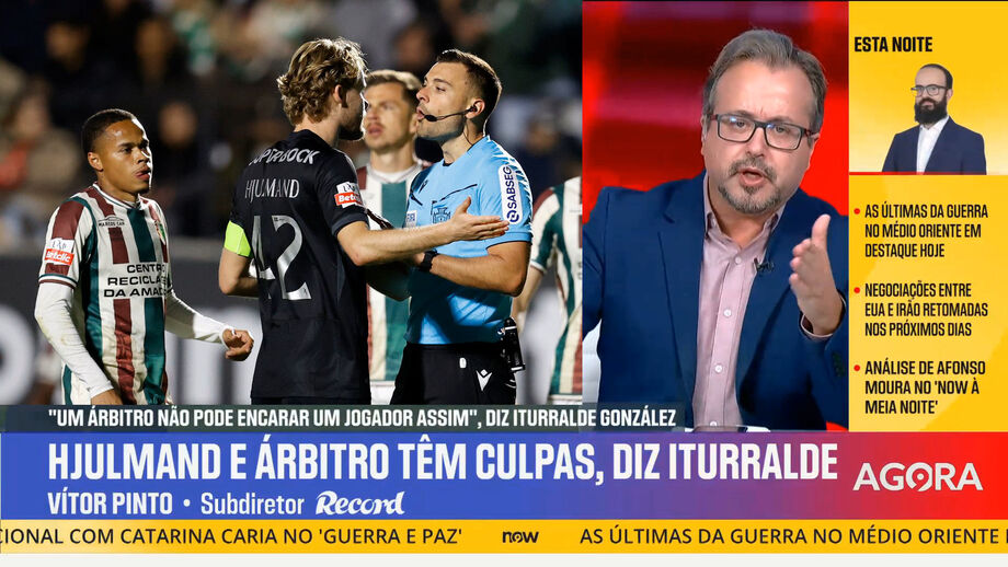 Subdiretor de Record analisa lance entre o capitão do Sporting e o árbitro David Silva no Estrela-Sporting