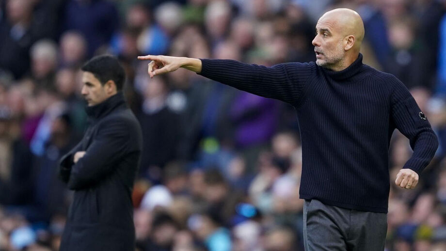 Pep Guardiola e Mikel Arteta voltam a estar frente a frente