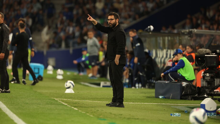 Gonçalo Feio durante o jogo com o FC Porto
