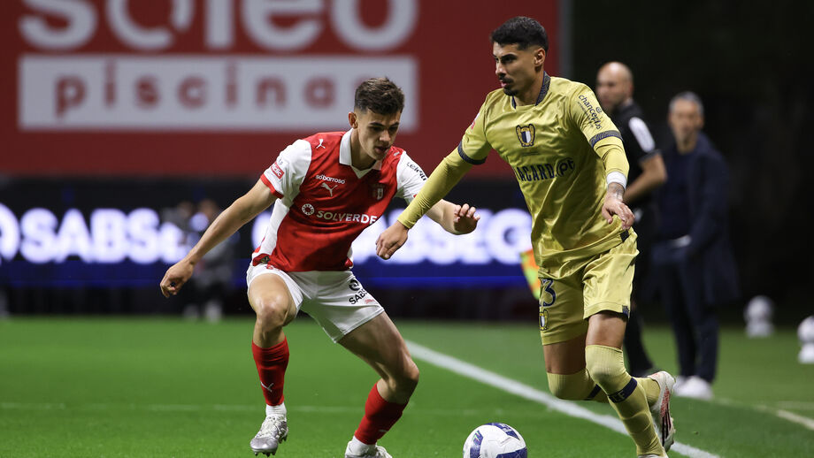 Gil Dias em ação contra o Sp. Braga