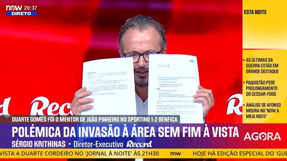 Subdiretor de Record ironiza com a interpretação do penálti de Suárez no Sporting-Benfica