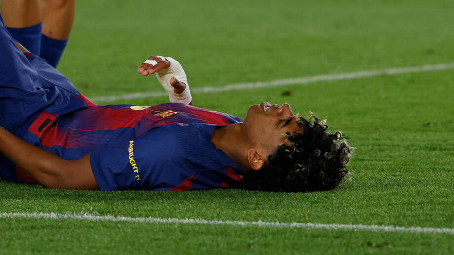 Lamine Yamal saiu lesionado após marcar o único golo do Barcelona frente ao Celta de Vigo