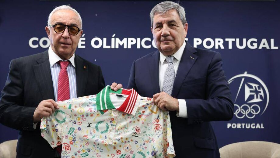 Alejandro Blanco, presidente do Comité Olímpico Espanhol, e Fernando Gomes, presidente do Comité Olímpico de Portugal