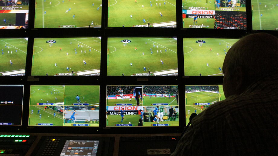 Vários planos dos jogos de futebol