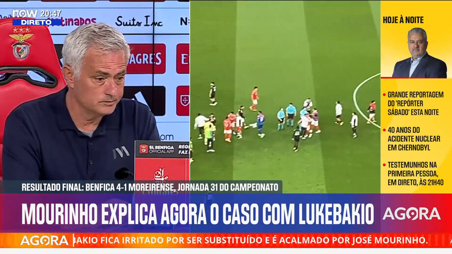Treinador do Benfica admite discussão com o extremo no momento da substituição e aponta ao golo sofrido
