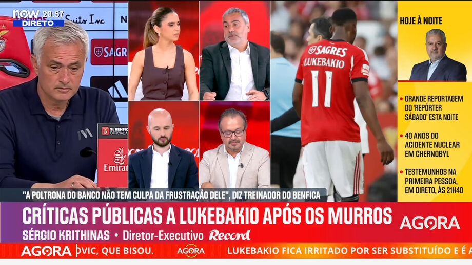 Sérgio Krithinas comenta reparo de Mourinho no lance do momentâneo 1-1 no Benfica-Moreirense