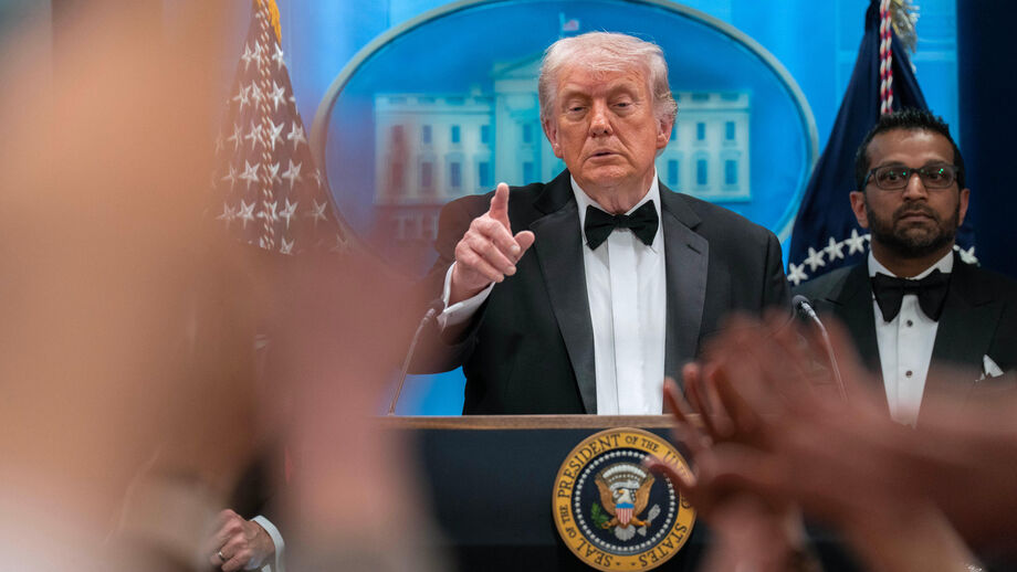 Donald Trump em conferência de imprensa