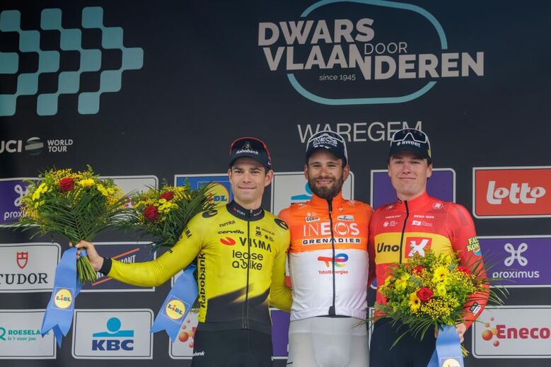 Wout van Aert, Filippo Ganna e Soren Waerenskjold 