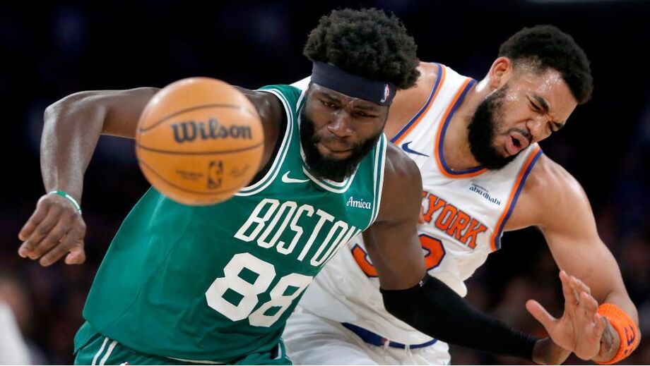 Neemias Queta em ação frente aos New York Knicks