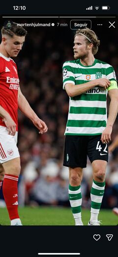 Hjulmand publicou fotografia ao lado de Gyökeres após o Arsenal-Sporting