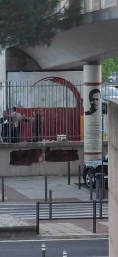 Vestígios da pintura verde disfarçados