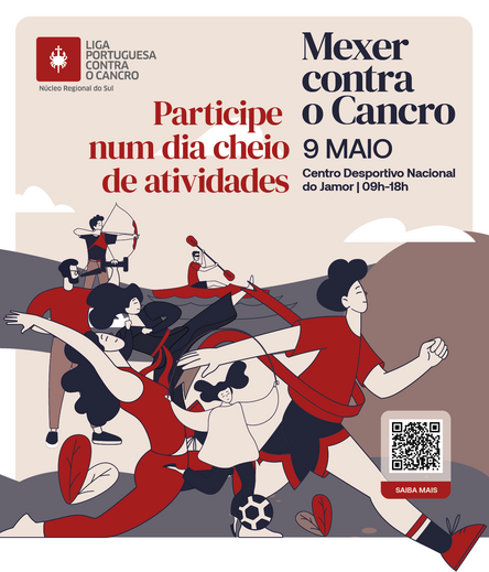 Evento 'Mexer contra o Cancro' no Jamor, dia 9 de maio