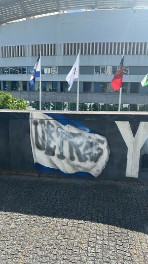 Mais imagens do vandalismo junto ao Estádio do Dragão antes do clássico entre FC Porto e Sporting