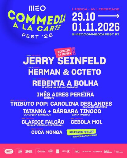 Jerry Seinfeld atua no Festival Internacional de Humor de Lisboa, em novembro.
