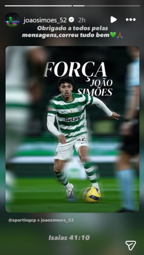 João Simões agradece mensagens após operação bem-sucedida