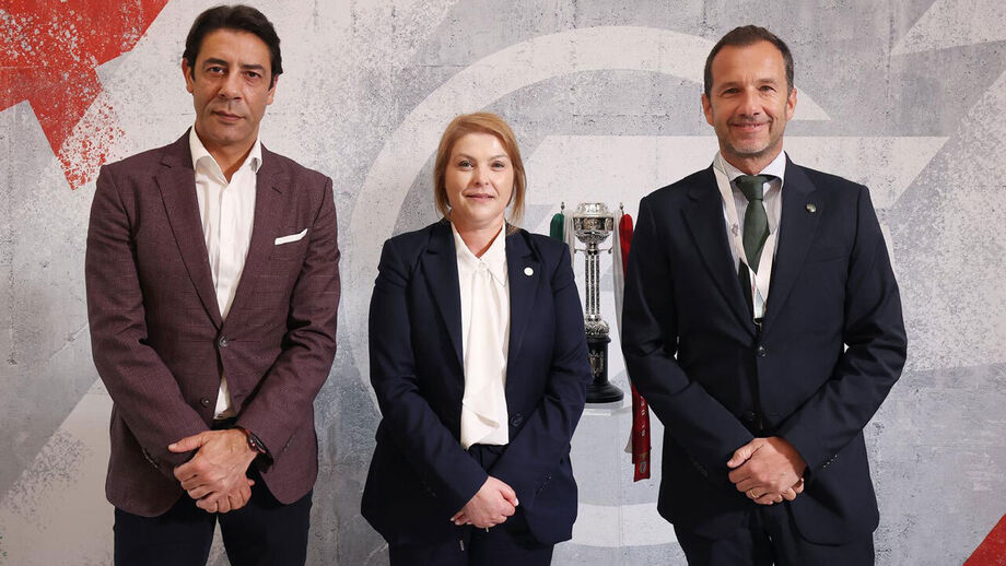 Rui Costa, Helena Pires e Frederico Varandas 