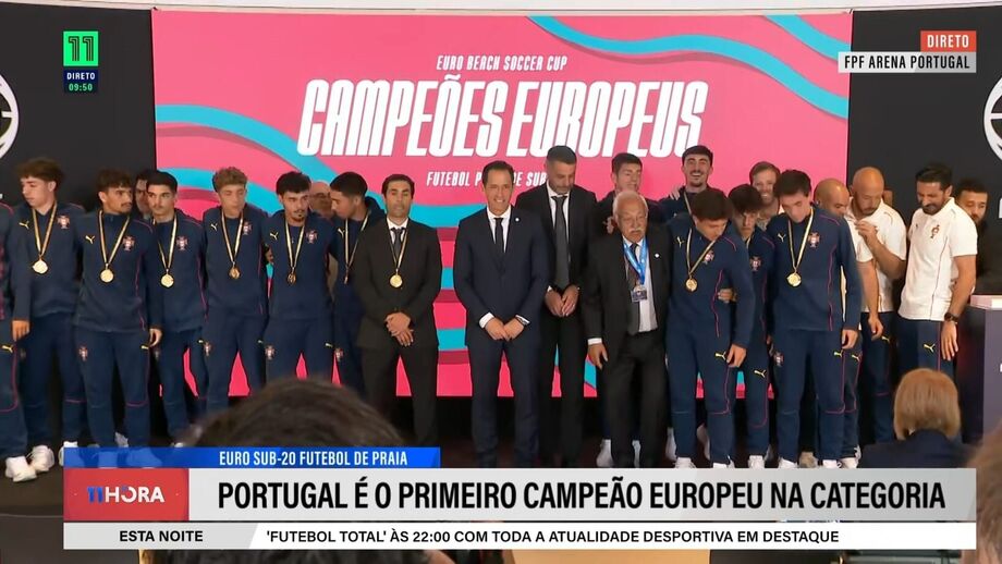 Seleção foi recebida na Cidade do Futebol por Pedro Proença