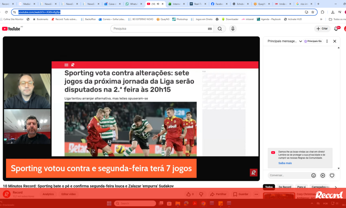 <![CDATA[ 10 Minutos Record: Sporting bate o pé e confirma segunda-feira louca e Zalazar 'empurra' Sudakov ]]>